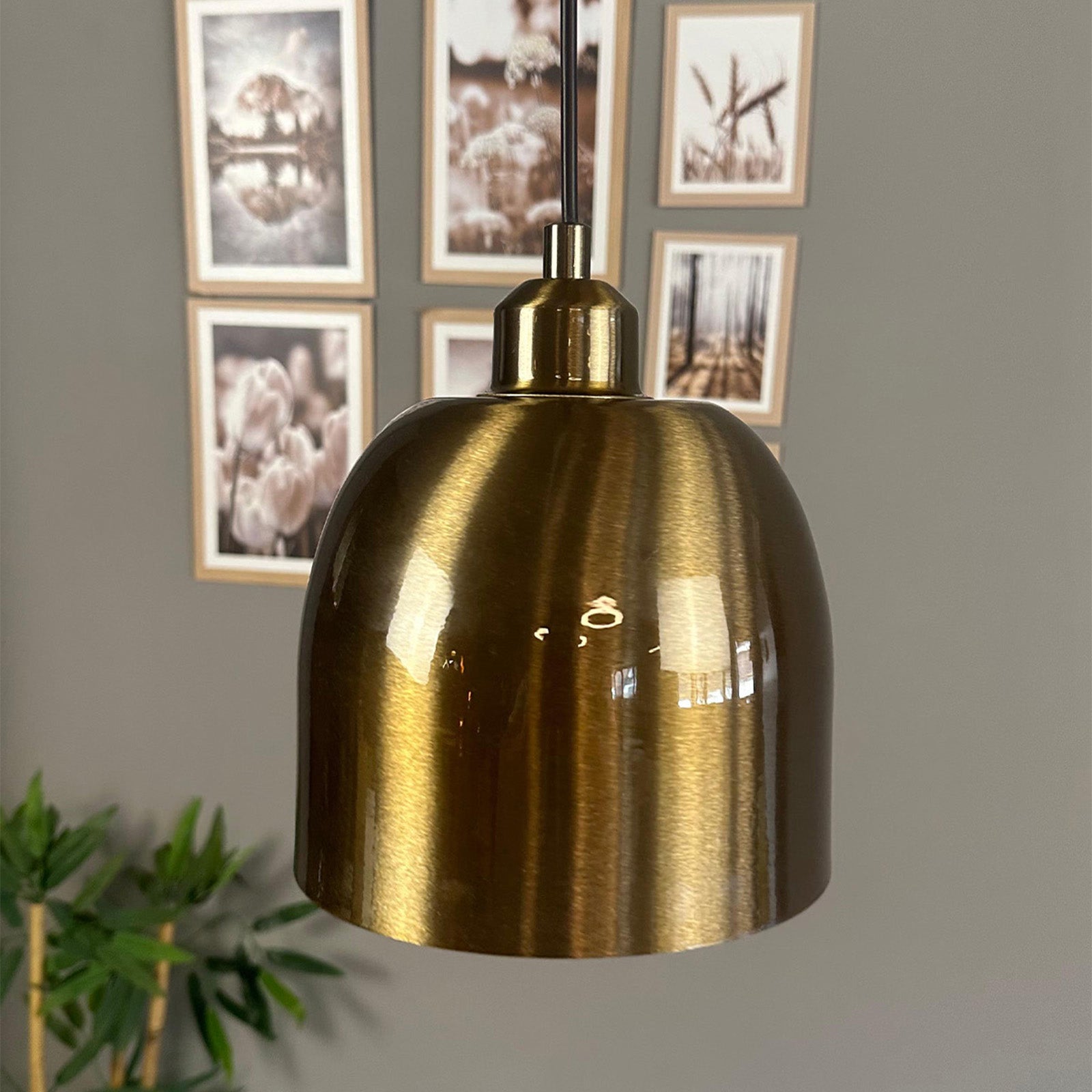 Pendelleuchte Deep Kopfteil Halbe Tulpe Metall Ø17,5 cm E27, Vintage Lampe